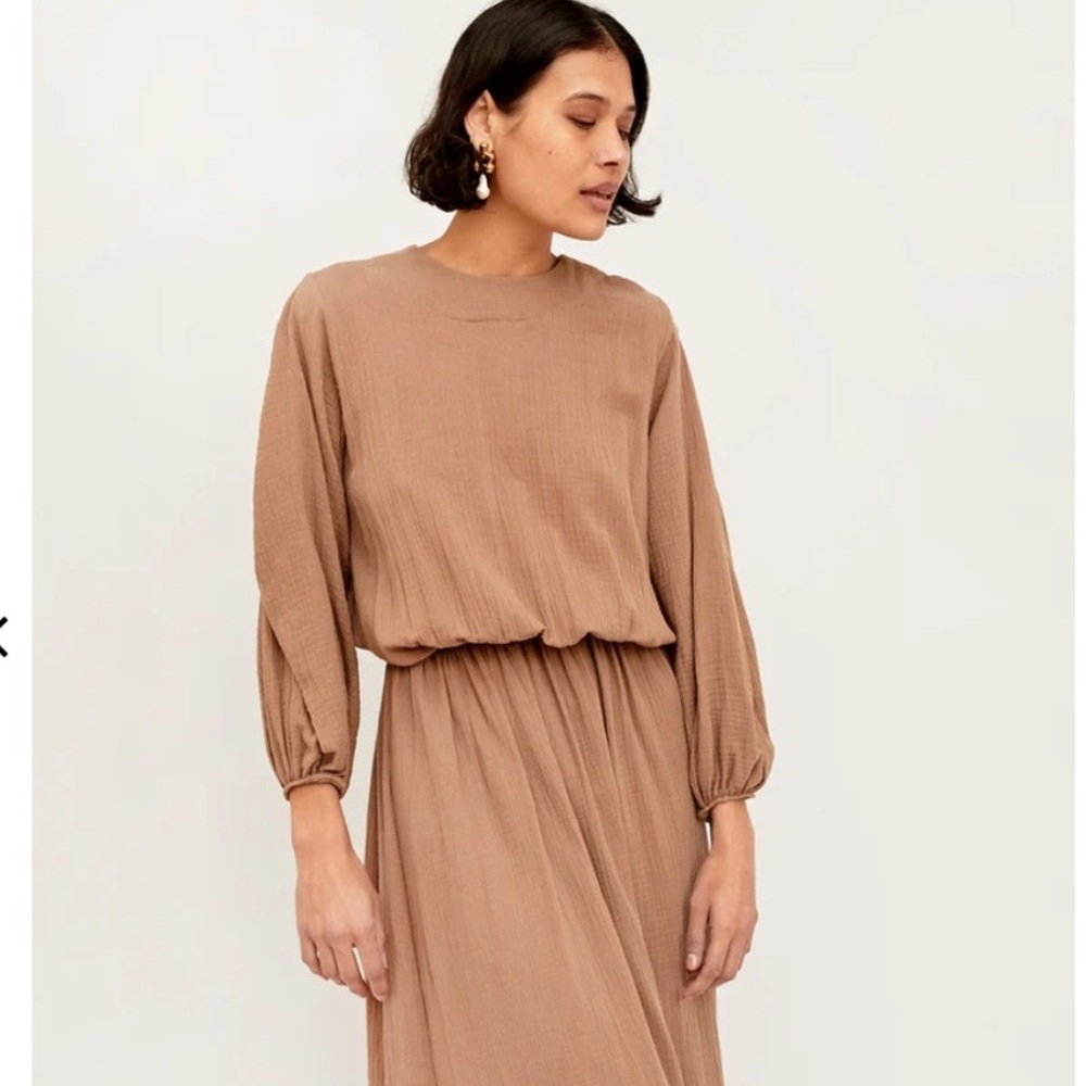 Albus Lumen Floria open back dress in mauve 10 - Picture 2 of 6